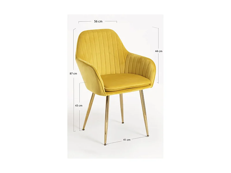 Packs Sillas Comedor - Pack 4 Sillas Chic Golden - Amarillo
