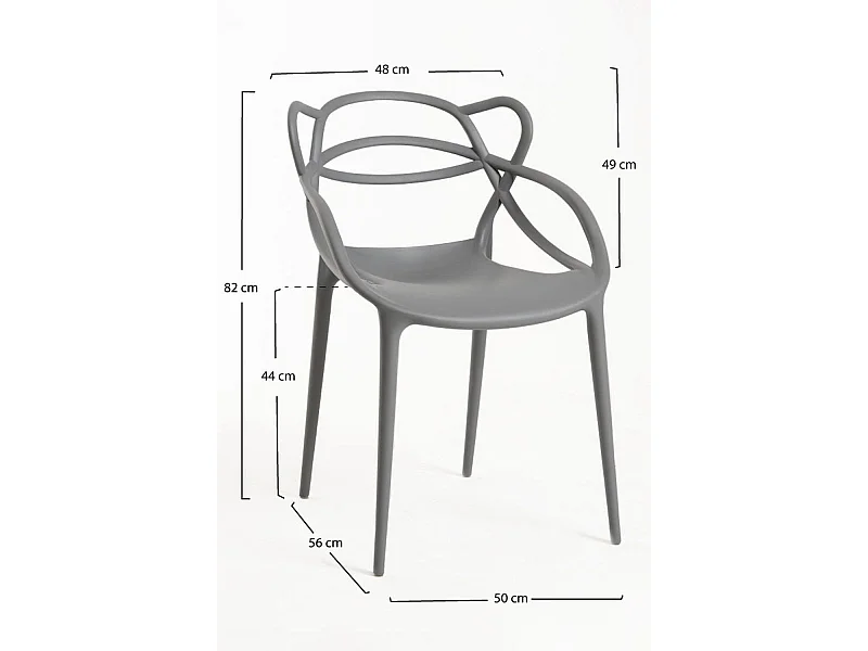 Sillas Comedor - Silla Droni - Gris oscuro