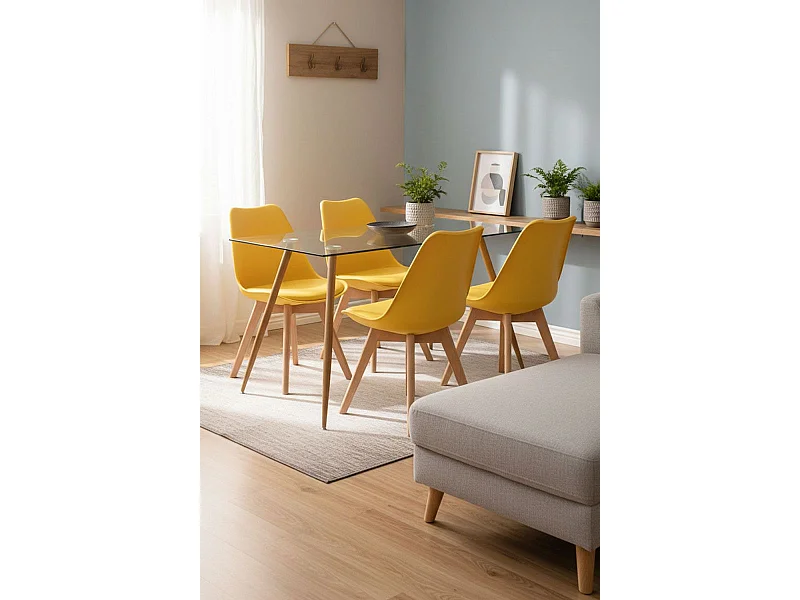 Packs Sillas Comedor - Pack 4 Sillas Synk Basic - Amarillo