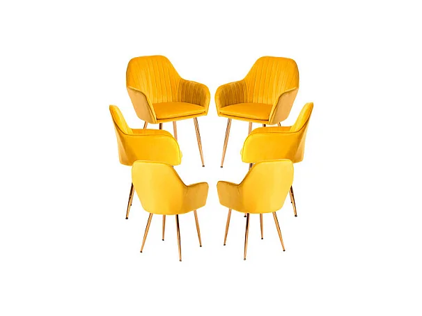Packs Sillas Comedor - Pack 6 Sillas Chic Golden - Amarillo