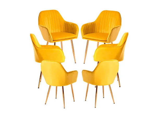 Packs Sillas Comedor - Pack 6 Sillas Chic Golden - Amarillo