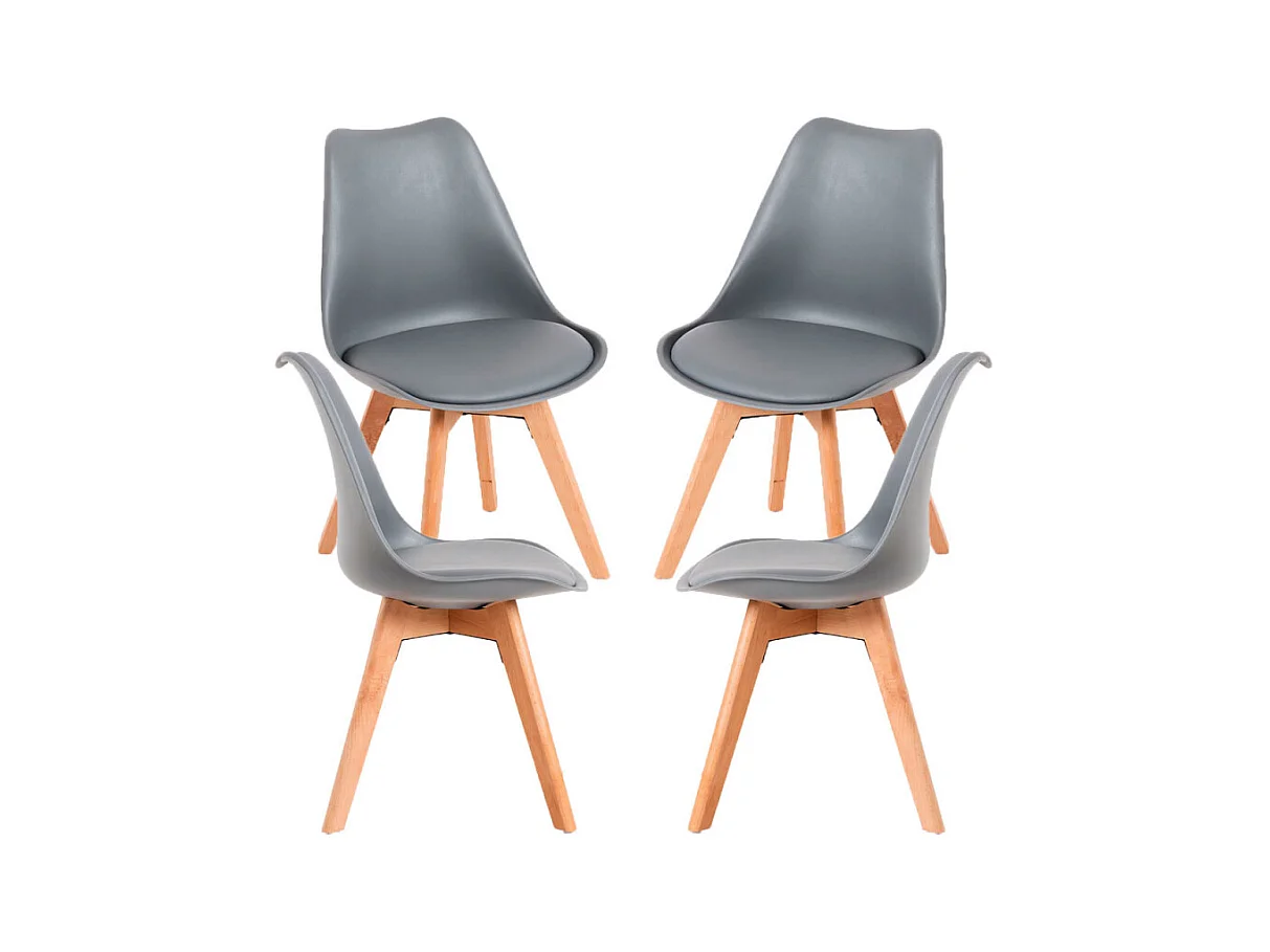 Packs Sillas Comedor - Pack 4 Sillas Synk Basic - Gris oscuro