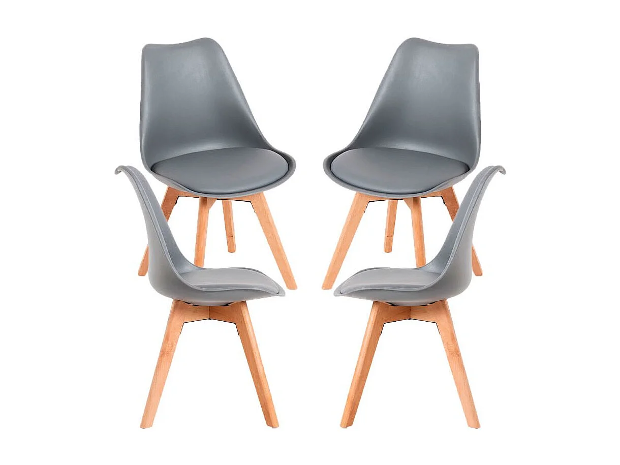 Packs Sillas Comedor - Pack 4 Sillas Synk Basic - Gris oscuro