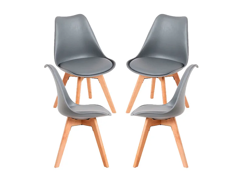 Packs Sillas Comedor - Pack 4 Sillas Synk Basic - Gris oscuro