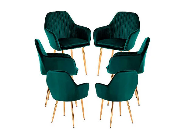 Packs Sillas Comedor - Pack 6 Sillas Chic Golden - Verde