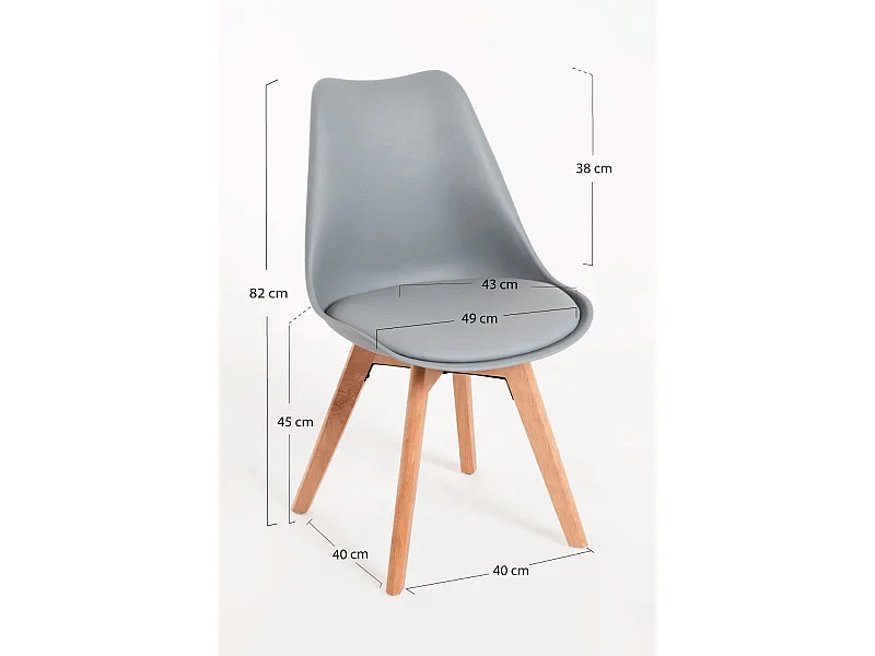 Sillas Comedor - Silla Synk Basic - Gris claro