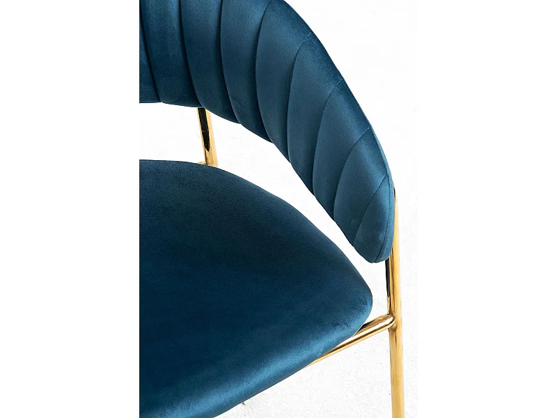 Sillas Comedor - Silla Moniel Golden Terciopelo - Azul