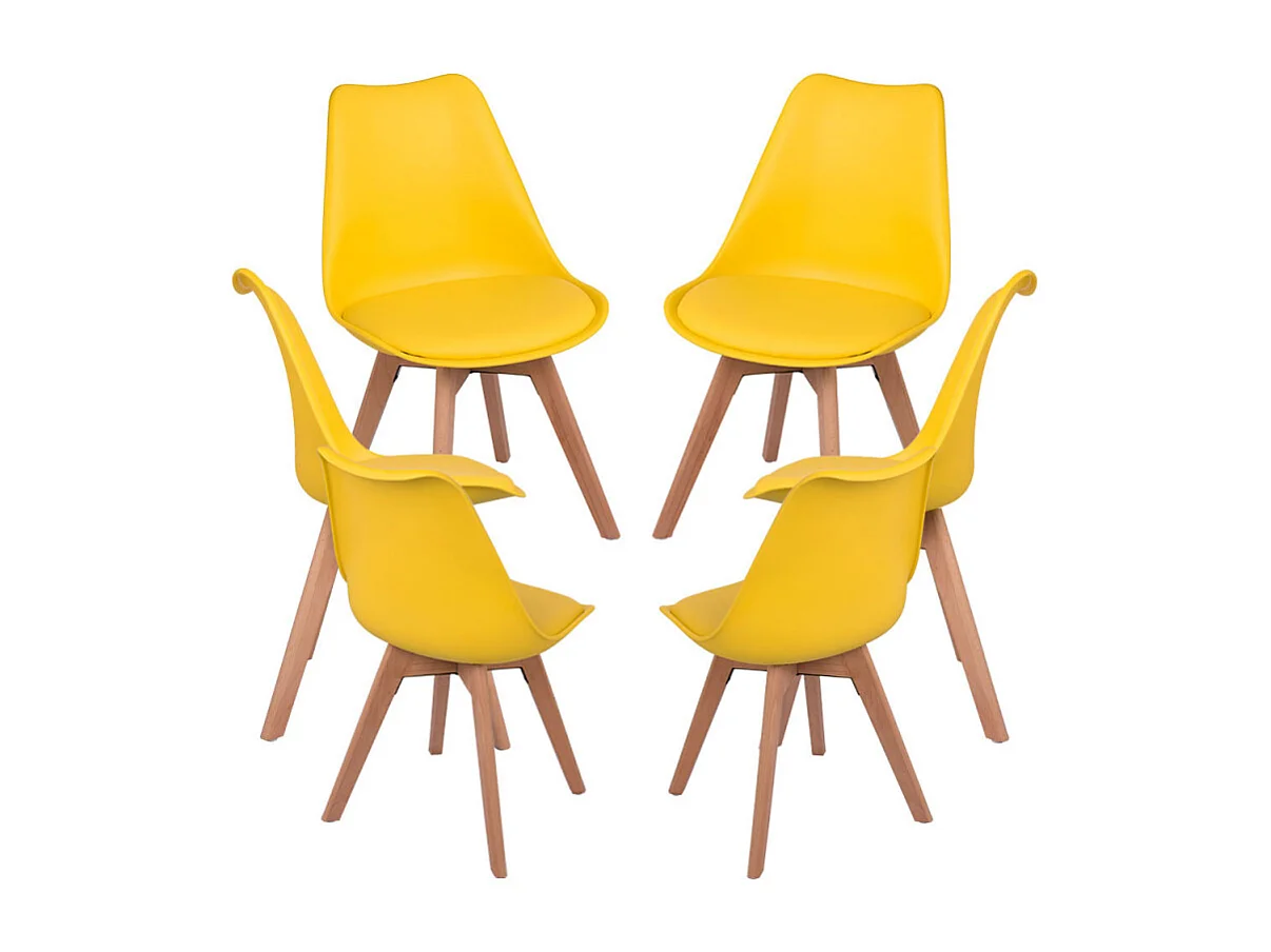 Packs Sillas Comedor - Pack 6 Sillas Synk Basic - Amarillo