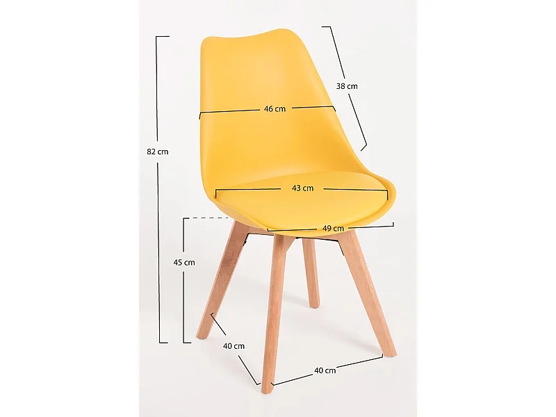 Packs Sillas Comedor - Pack 6 Sillas Synk Basic - Amarillo