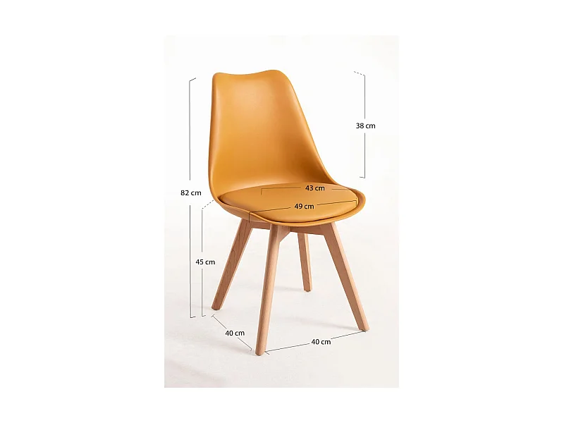 Sillas Comedor - Silla Synk Basic - Mostaza