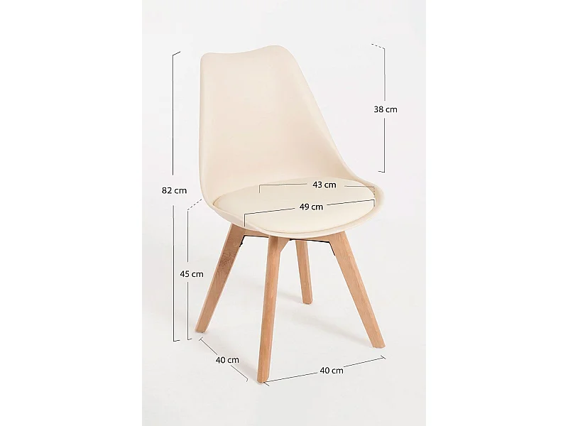 Sillas Comedor - Silla Synk Basic - Crema
