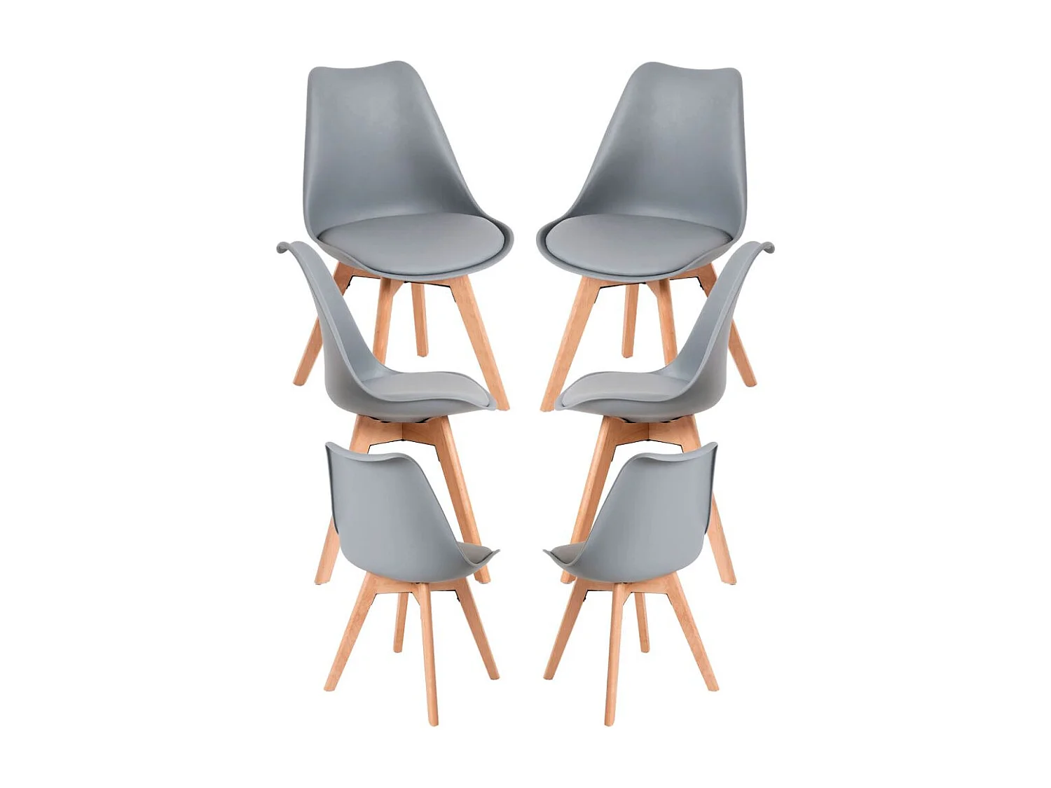 Packs Sillas Comedor - Pack 6 Sillas Synk Basic - Gris claro