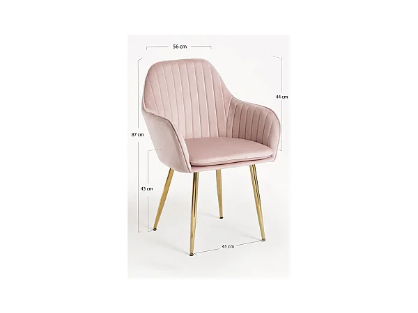 Packs Sillas Comedor - Pack 6 Sillas Chic Golden - Rosa