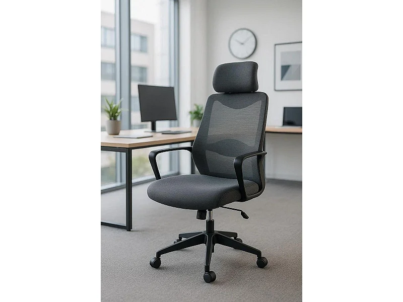 Silla de EscritorioGris Gomic - Máxima Ergonomía - Ideal para Escritorio y Gaming