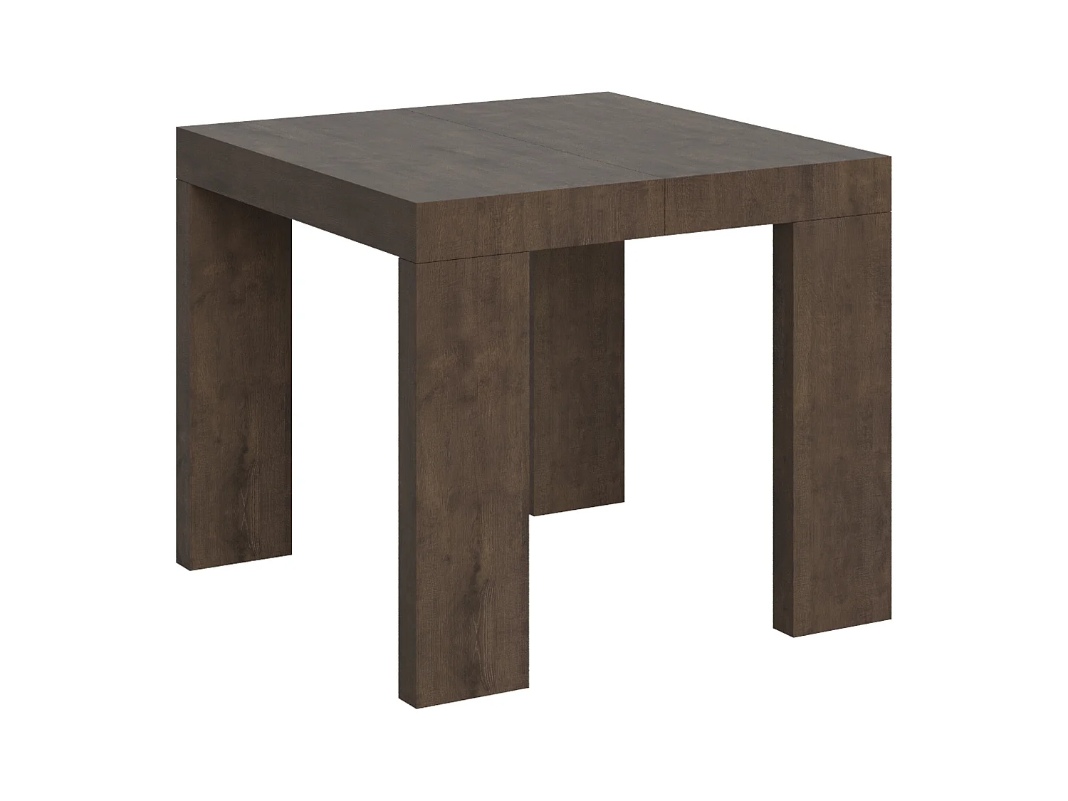 Table extensible 90x90/246 cm Roxell Noyer