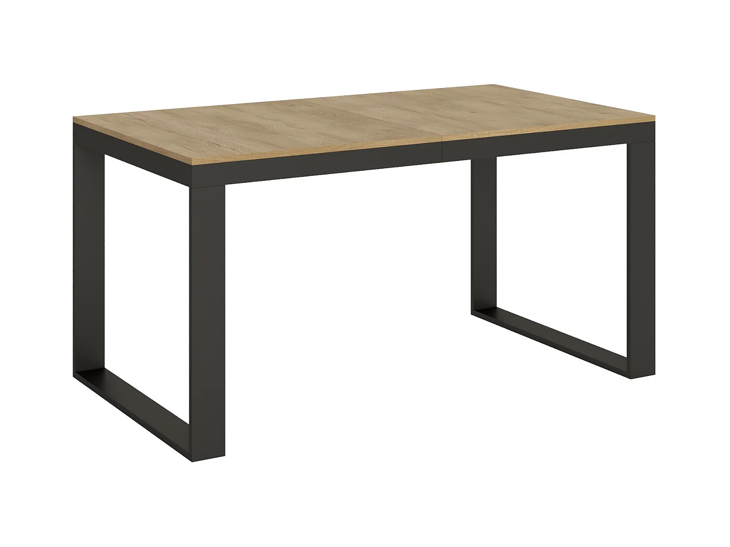 Table extensible 90x160/264 cm Tecno Evolution Chêne Nature cadre Anthracite