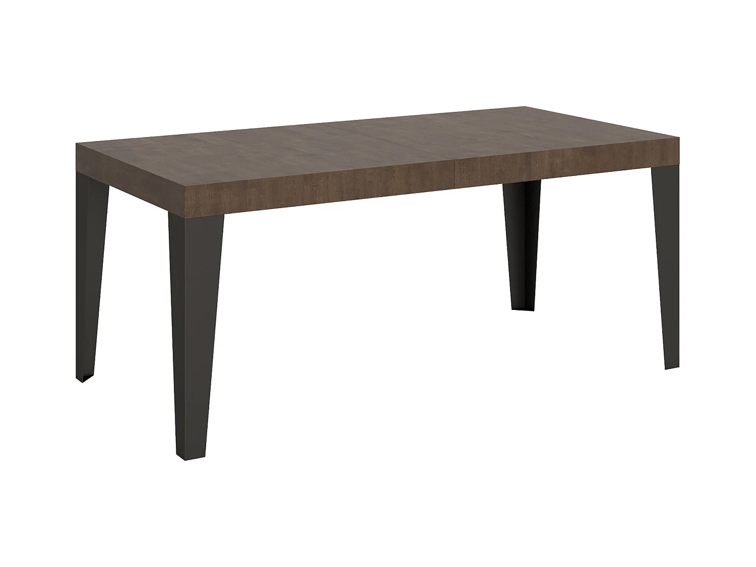 Table extensible 90x180/440 cm Flame Noyer cadre Anthracite