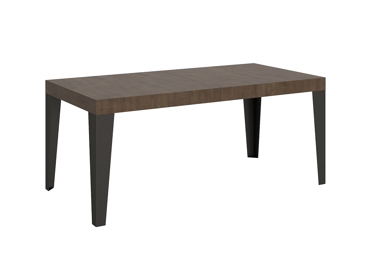 Table extensible 180/440x90 cm Flame noyer pieds anthracite