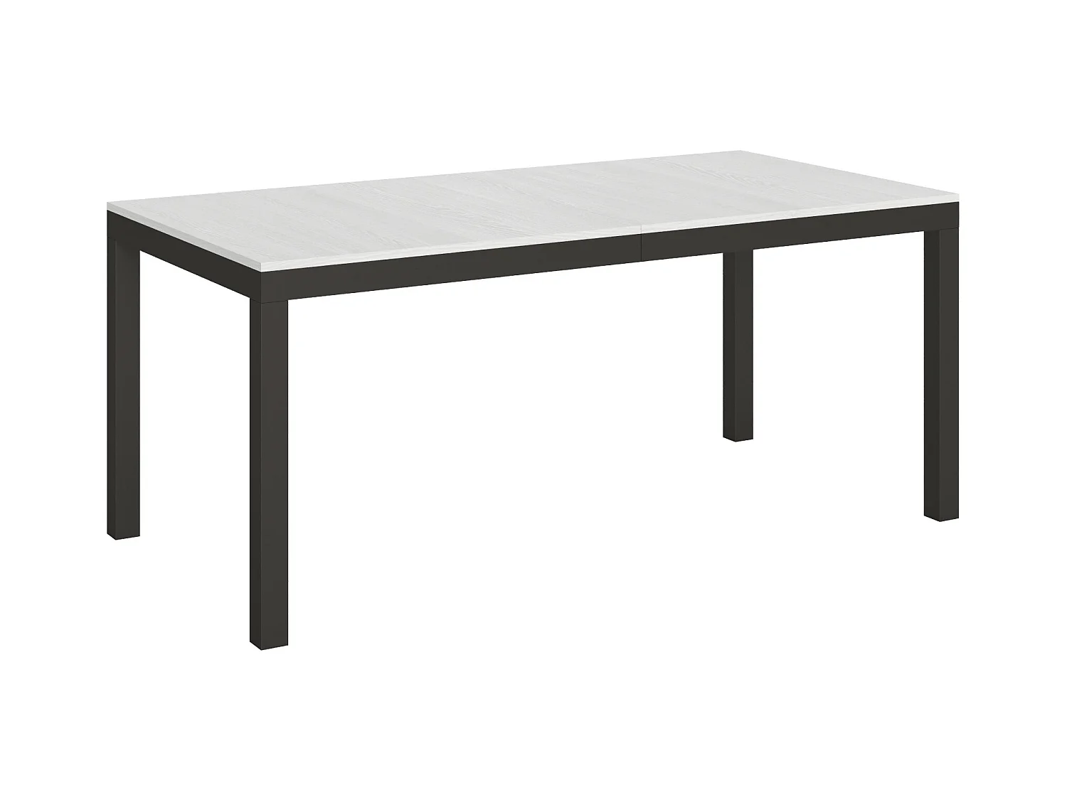 Table extensible 90x180/284 cm Everyday Evolution Frêne Blanc cadre Anthracite