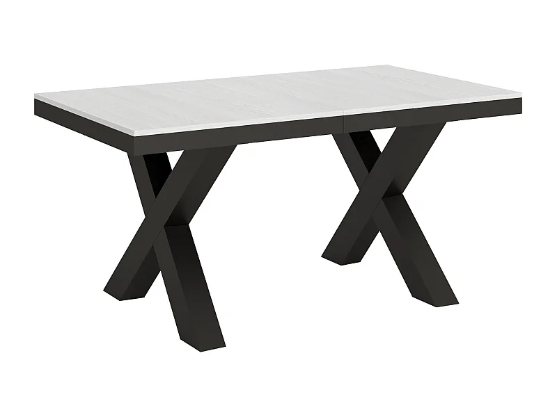 Table extensible 90x160/264 cm Traffic Evolution Frêne Blanc cadre Anthracite