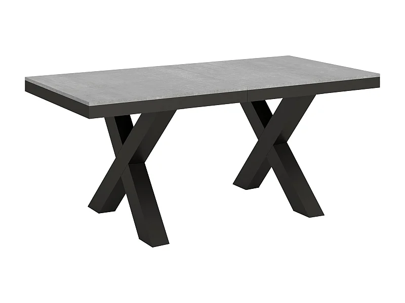 Mesa de jantar extensível 90x180/284 cm Traffic Evolution Cimento quadro Antracite