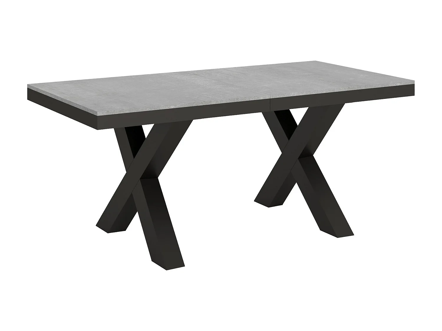 Mesa de jantar extensível 90x180/284 cm Traffic Evolution Cimento quadro Antracite