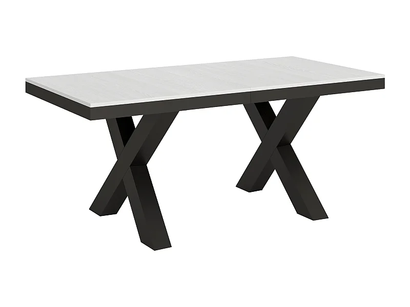 Mesa de jantar extensível 90x180/284 cm Traffic Evolution Cinza Branca quadro Antracite