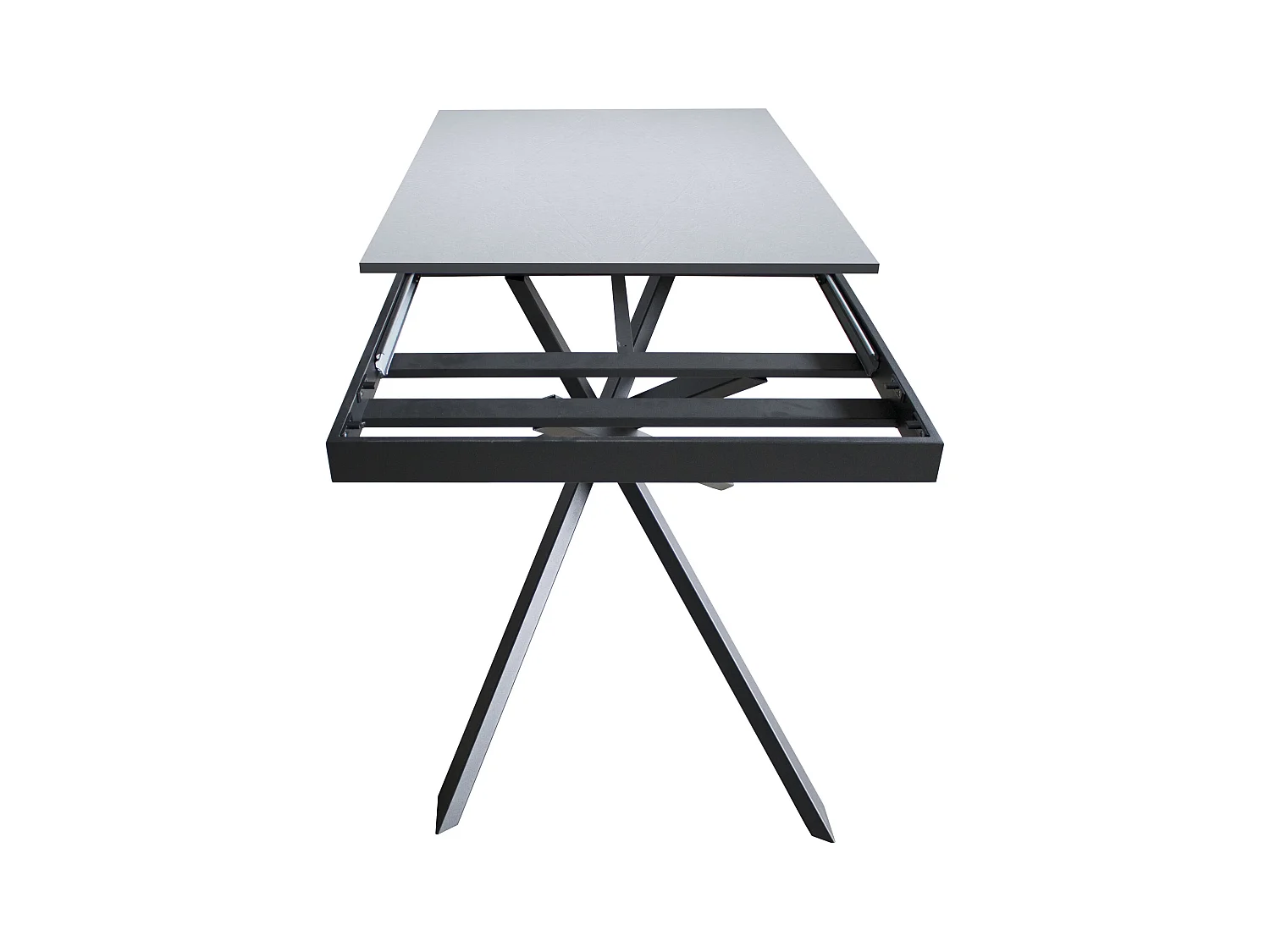 Tavolo allungabile 90x120/180 cm Ganty Cemento - bordo in tinta telaio Antracite