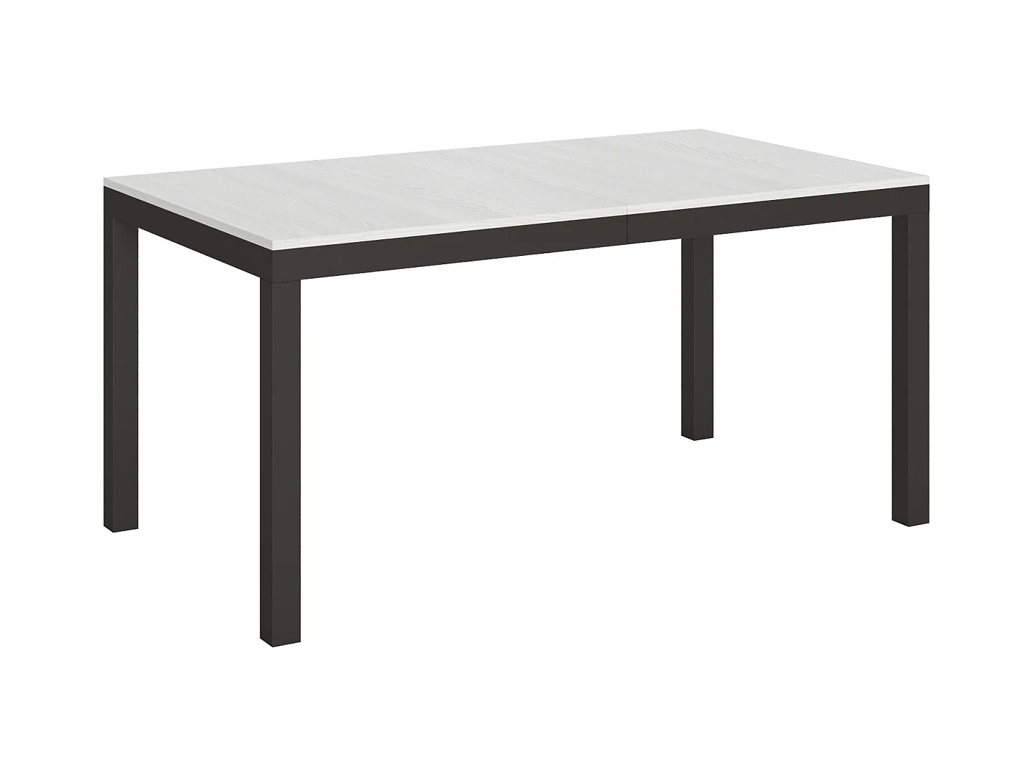 Karry evolution uitschuifbare eettafel-Kleur Wit-Steun 2 voet-Uitschuifbare breedte