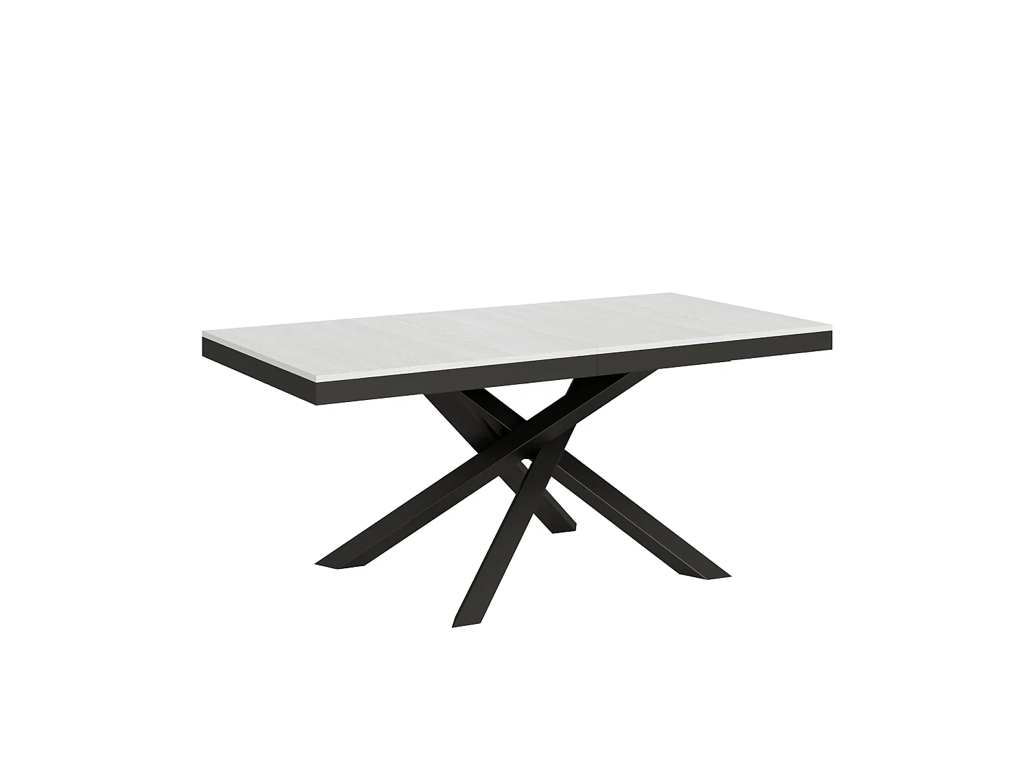 Utdragbart bord 180/284x90 cm Volantis Evolution vit ask stomme och ben i antracit