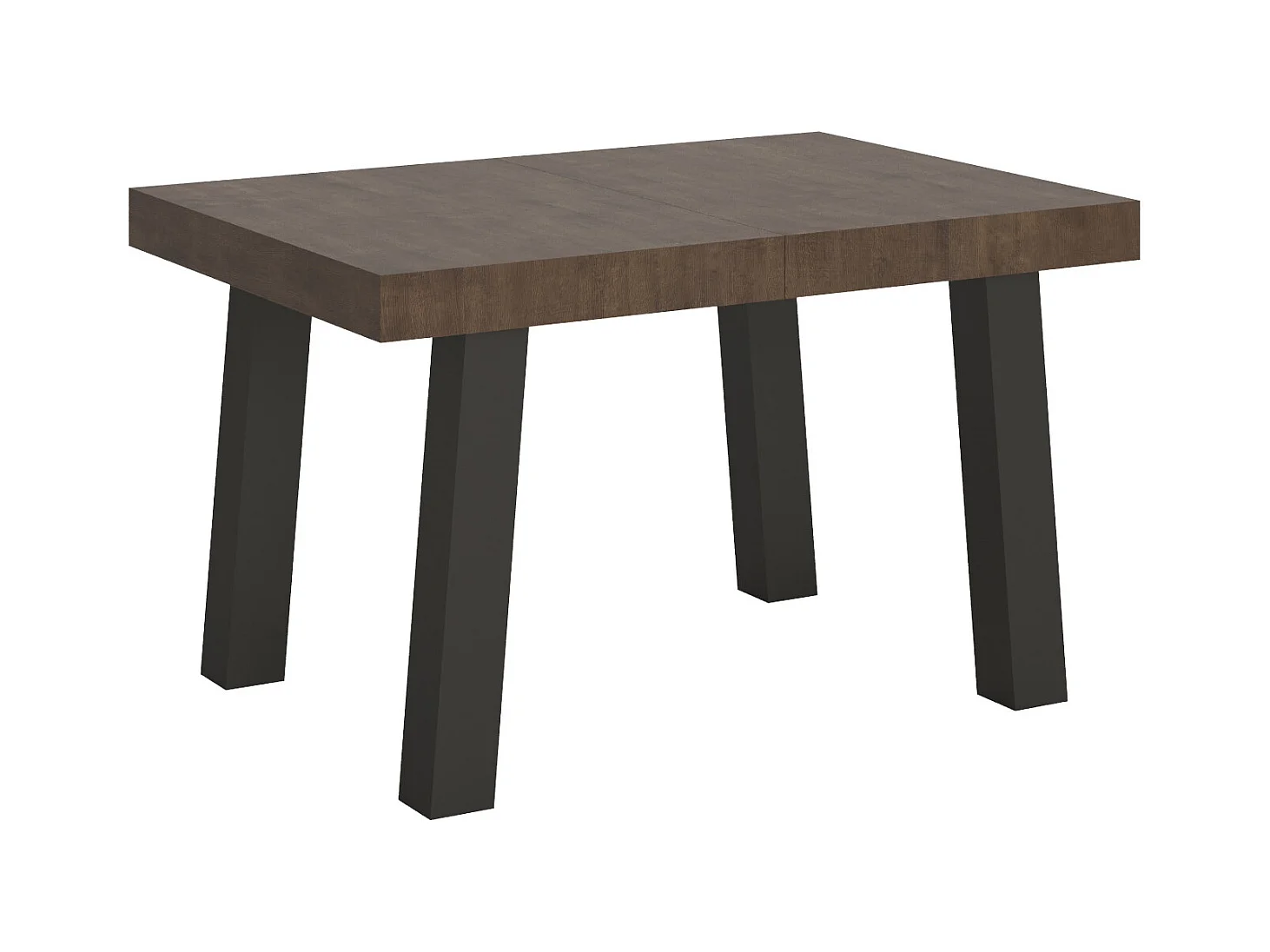 Table extensible 90x130/234 cm Bridge Noyer cadre Anthracite