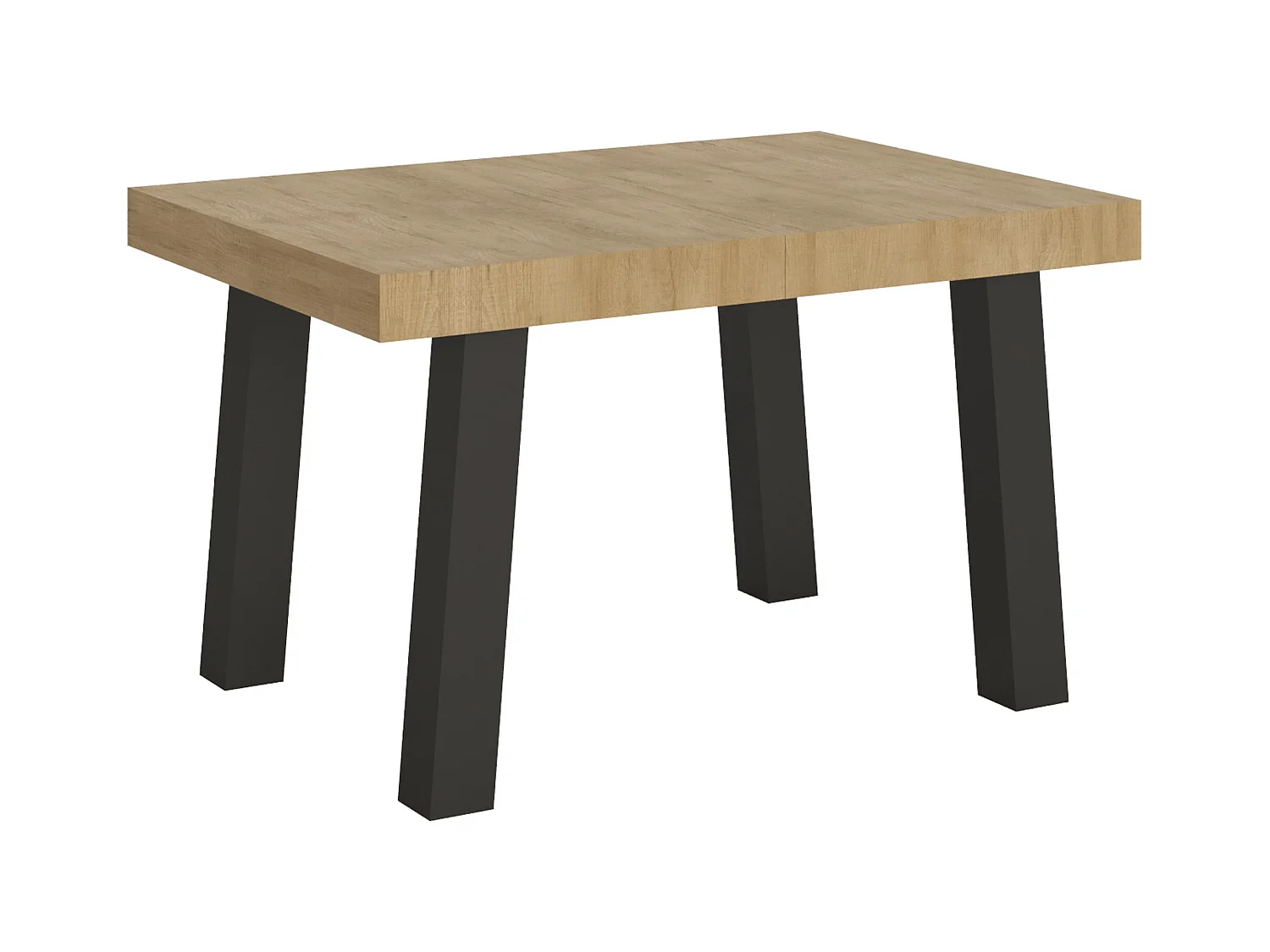Ausziehtisch 90x130/234 cm Bridge Eiche Natur mit Eisenrahmen aus Anthrazit