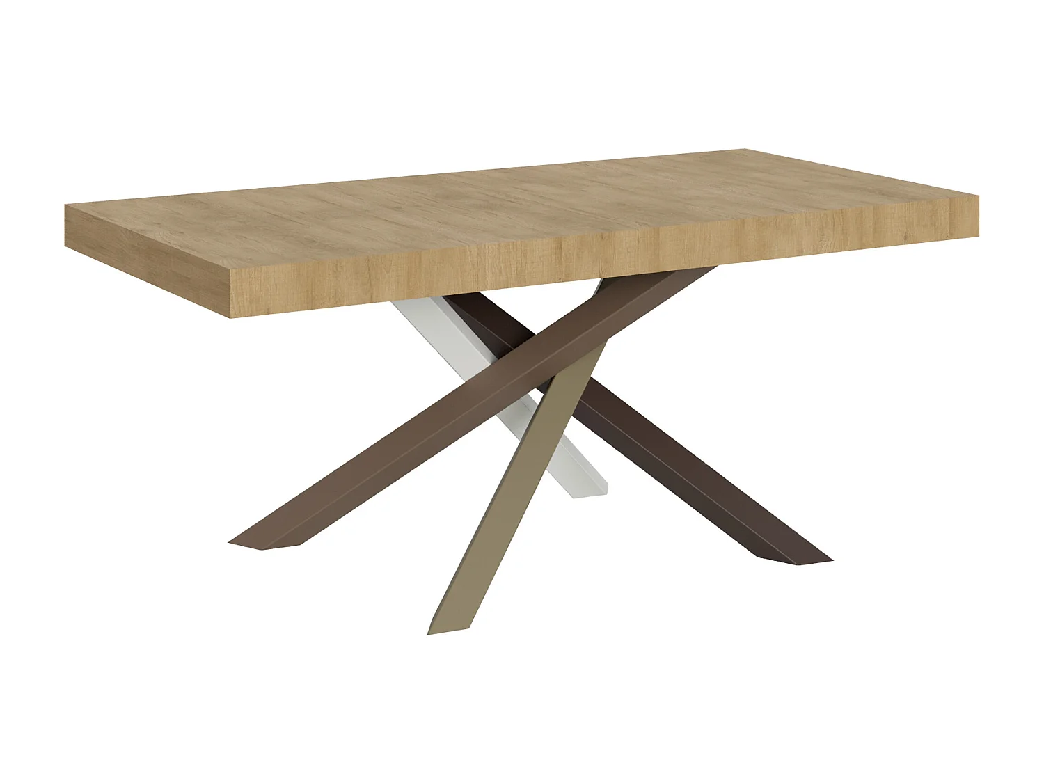 Uitschuifbare tafel 180/284x90 cm Volantis natuur eiken poten veelkleurig 4/C