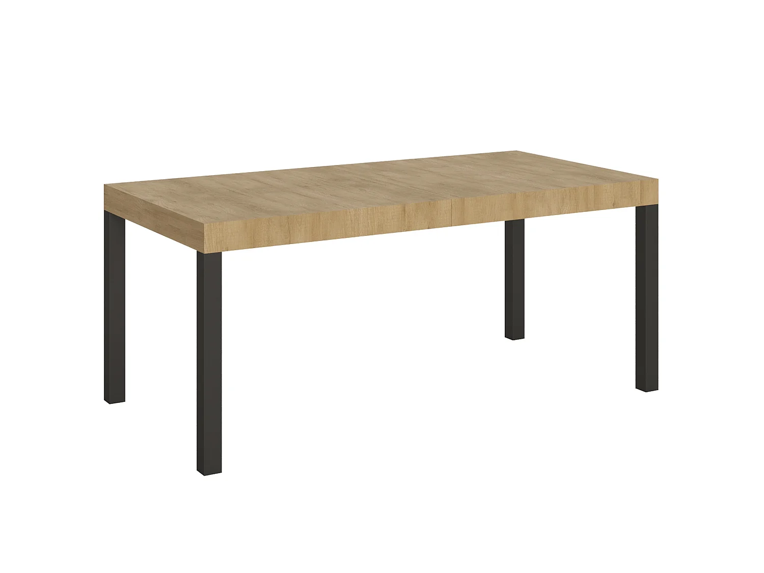 Table extensible 180/284x90 cm Everyday chêne nature pieds anthracite