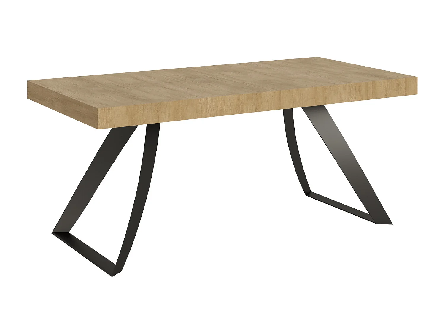 Uitschuifbare tafel 90x180/440 cm Proxy natuur eiken frame antraciet