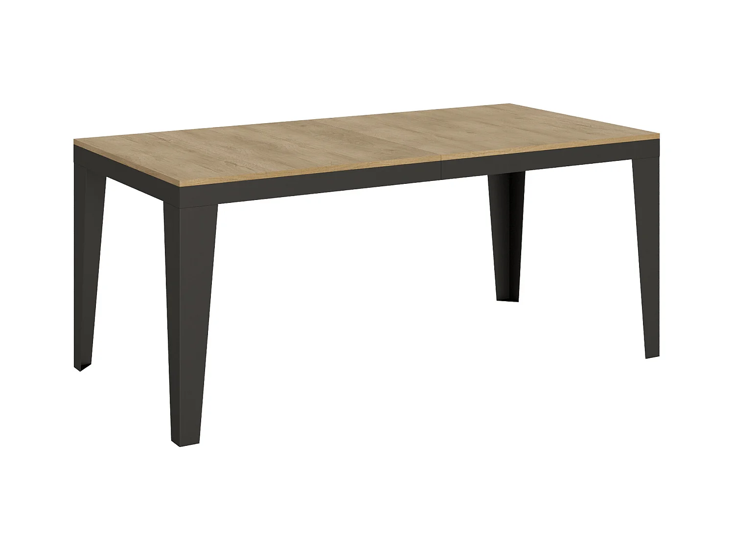 Table extensible 90x180/284 cm Flame Evolution Chêne Nature cadre Anthracite