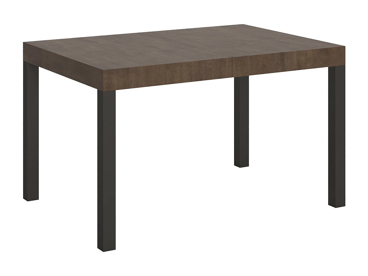 Table extensible 130/390x90 cm Everyday noyer pieds anthracite