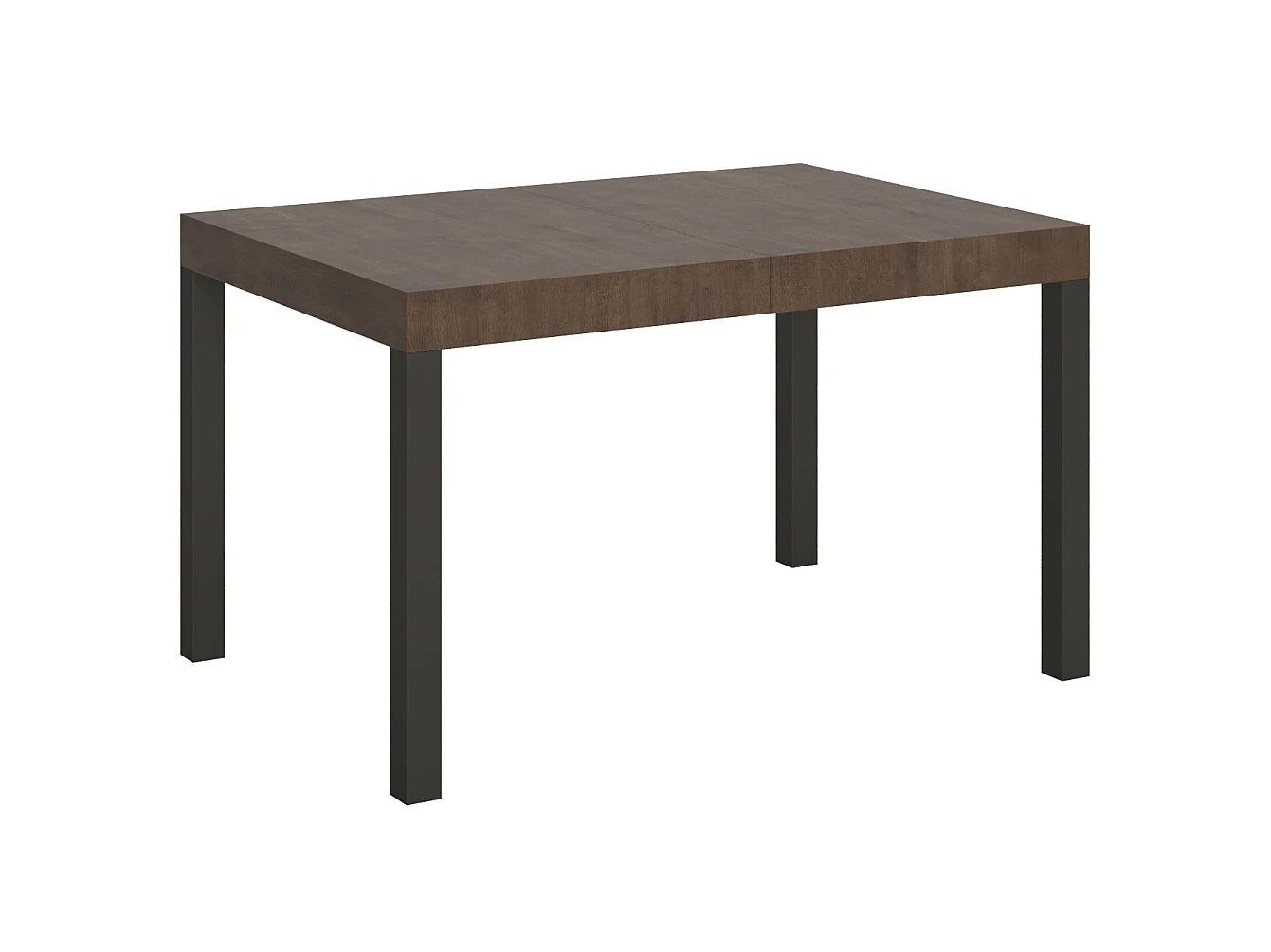 Table extensible 130/390x90 cm Everyday noyer pieds anthracite