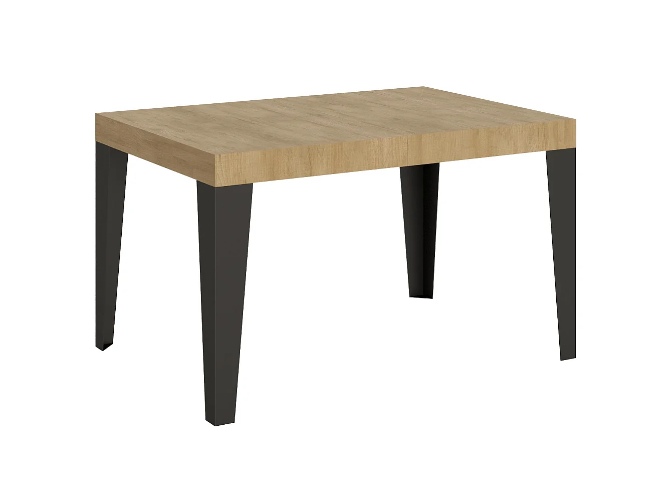 Ausziehtisch 130/390x90 cm Flame Eiche Natur Tischbeine Anthrazit