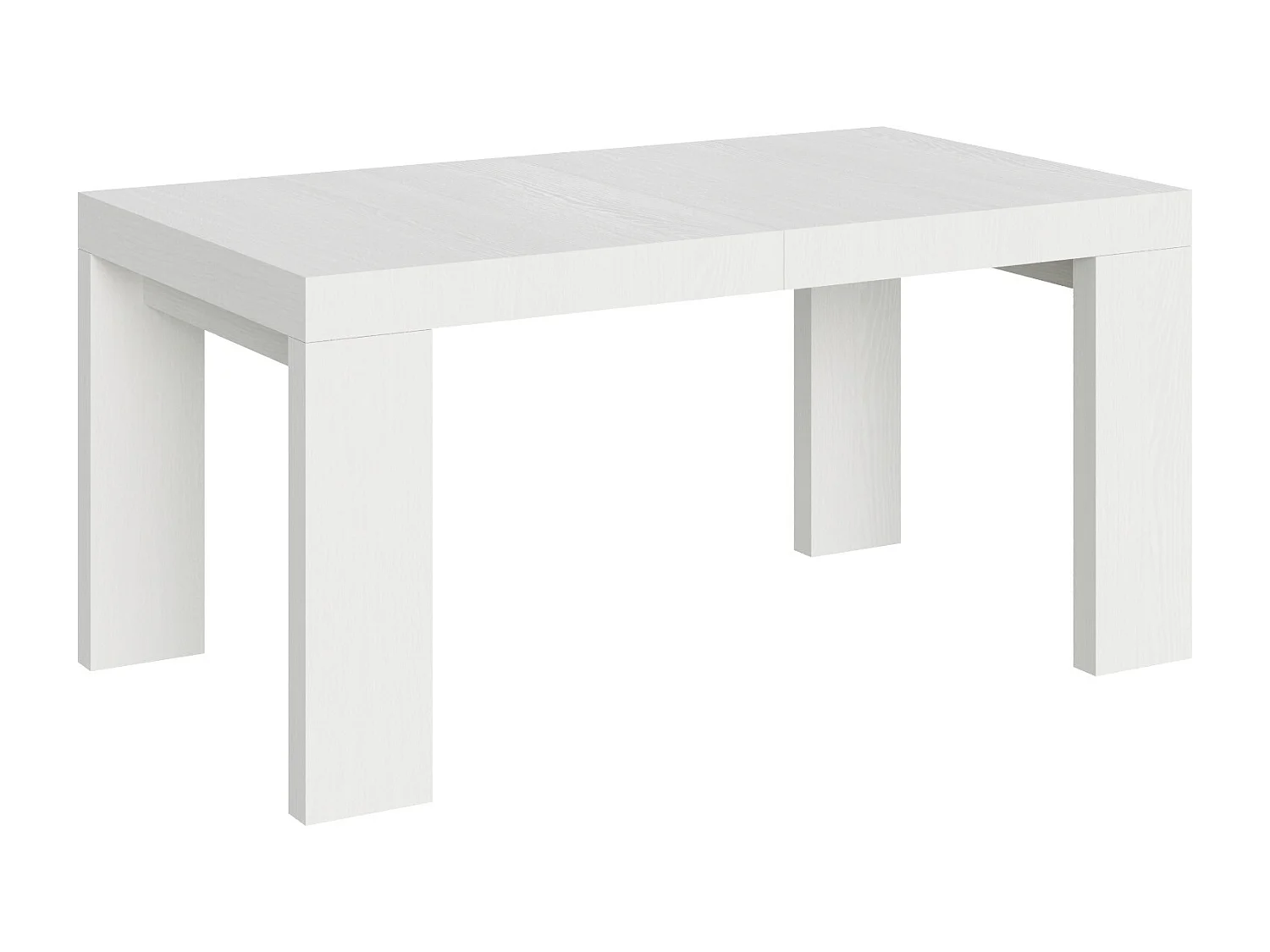 Table extensible 160/264x90 cm Roxell frêne blanc