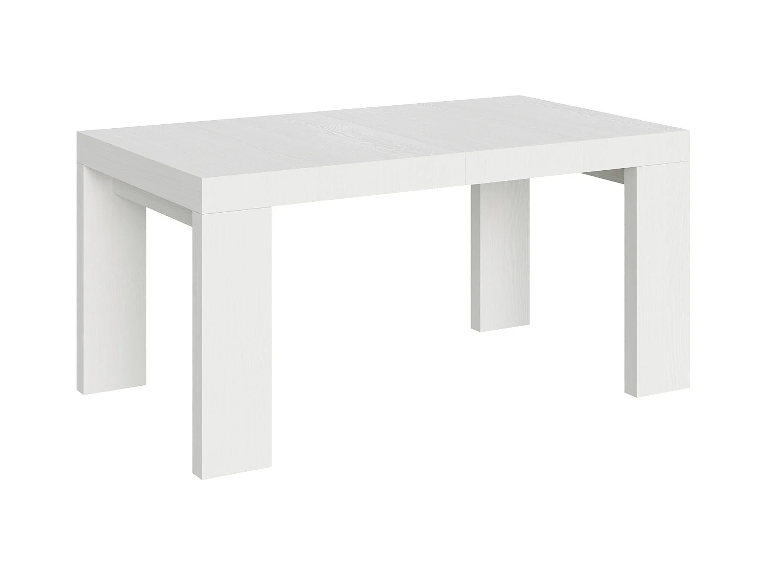 Table extensible 90x160/264 cm Roxell Frêne Blanc