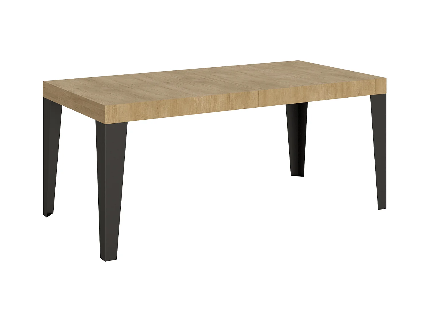 Table extensible 90x180/284 cm Flame Chêne Nature cadre Anthracite