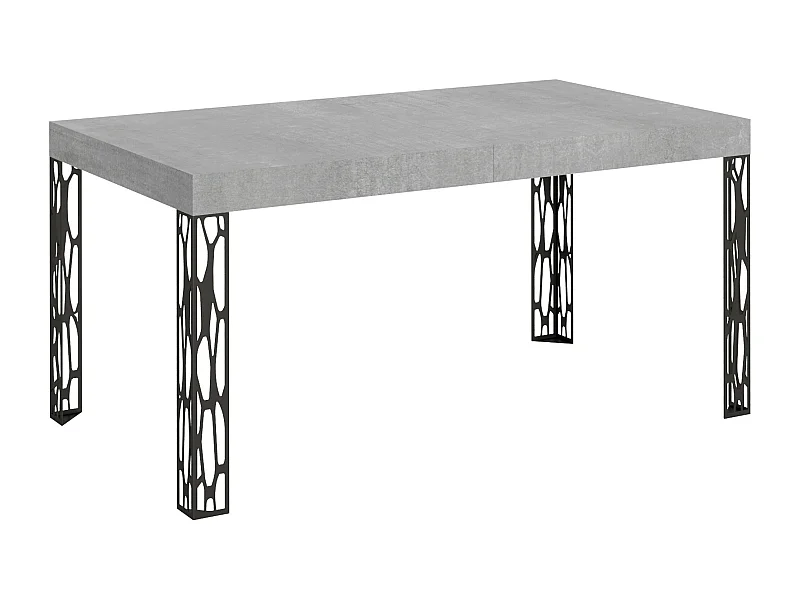 Mesa extensible 90x160/264 cm Ghibli Cemento estructura Antracita