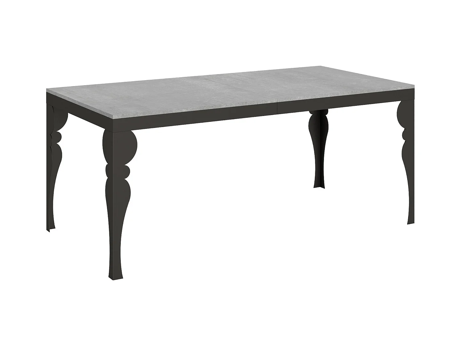 Table extensible 90x180/284 cm Paxon Evolution Gris Béton cadre Anthracite