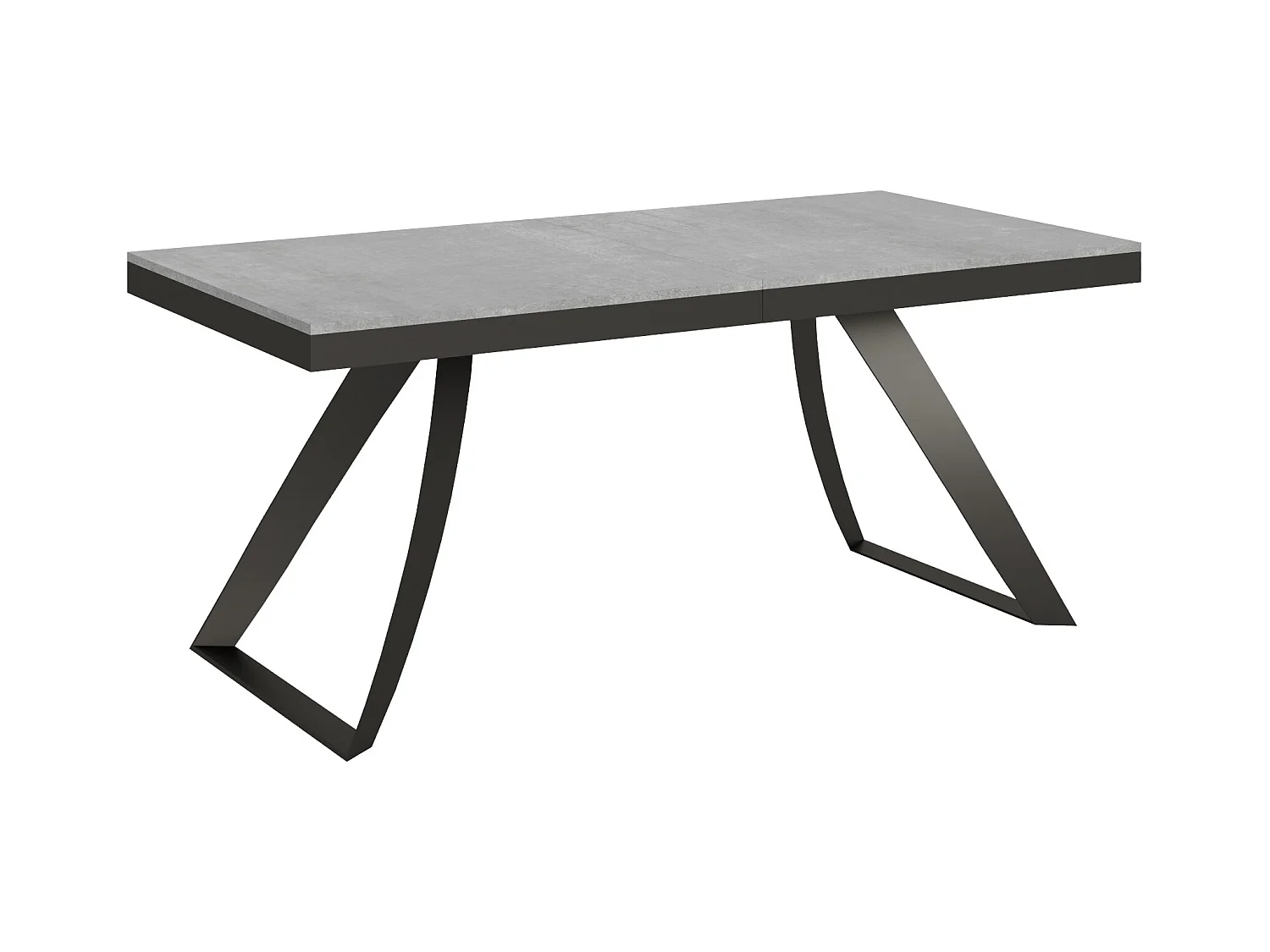 Mesa de jantar extensível 90x180/284 cm Proxy Evolution Cimento quadro Antracite