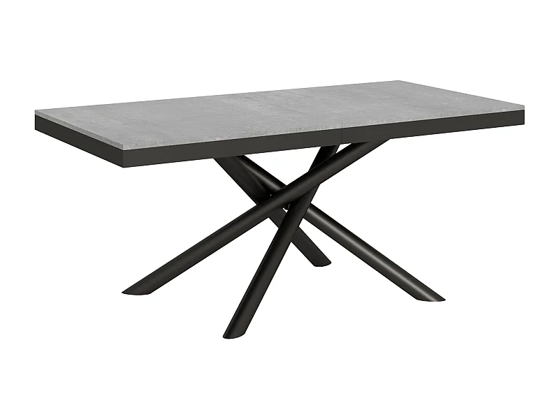 Uitschuifbare tafel 90x180/440 cm Famas Evolution cement frame antraciet