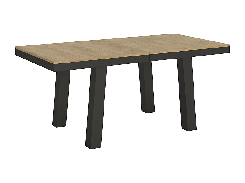 Mesa extensible 90x180/440 cm Bridge Evolution Roble Natural estructura Antracita