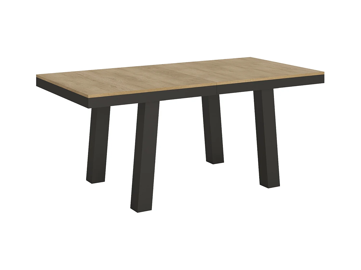 Table extensible 90x180/440 cm Bridge Evolution Chêne Nature cadre Anthracite