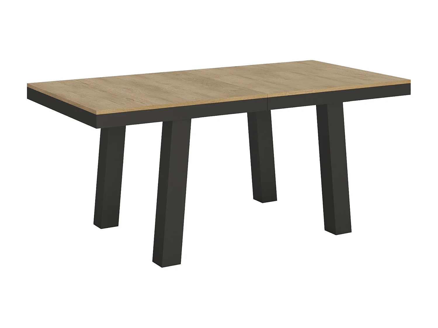 Table extensible 90x180/440 cm Bridge Evolution Chêne Nature cadre Anthracite