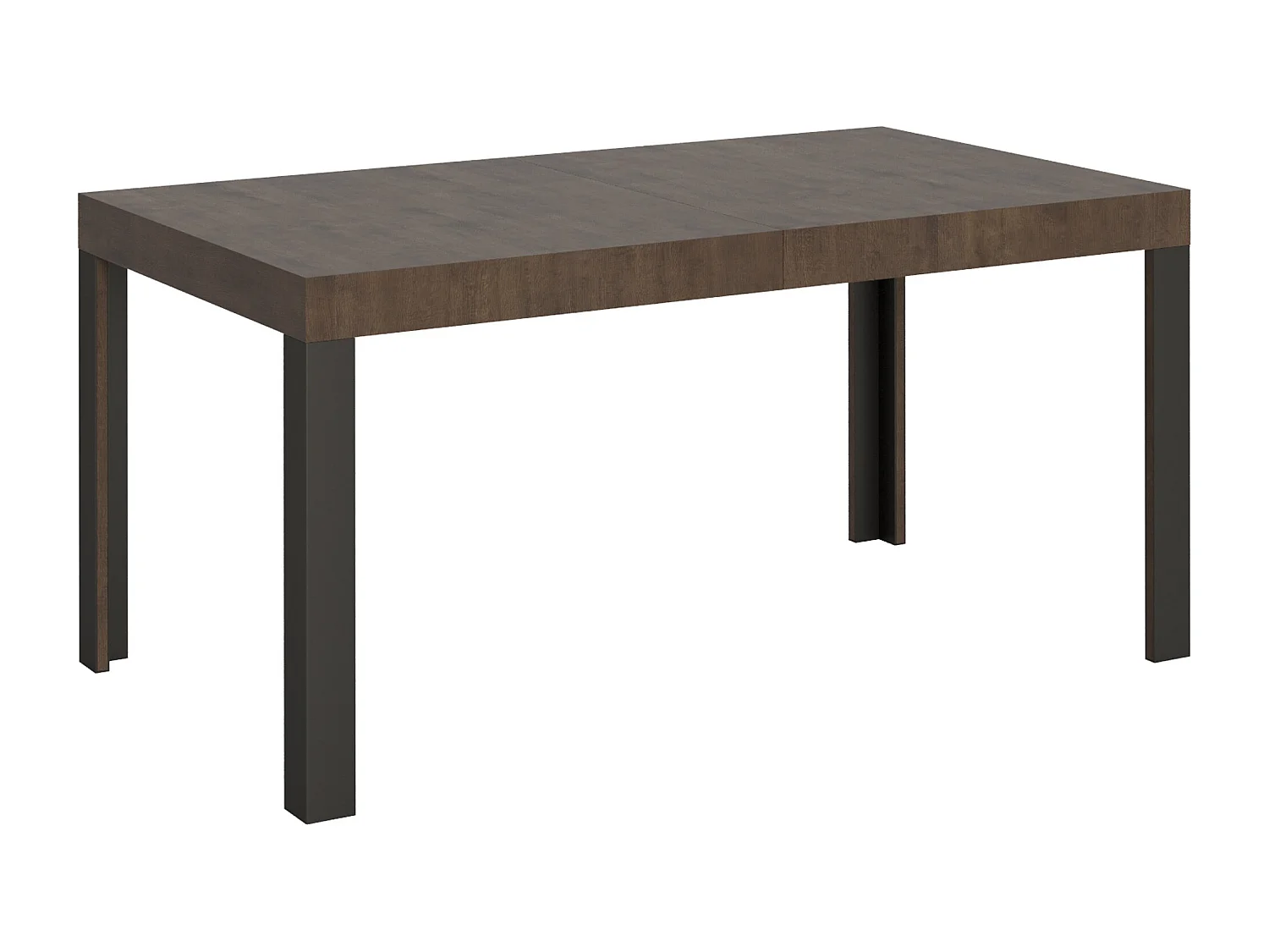 Uitschuifbare tafel 90x160/264 cm Linea walnoot frame antraciet